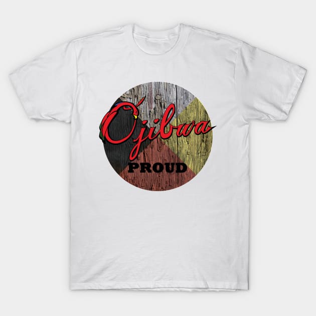 Ojibwa Proud Medicine Wheel T-Shirt by O_Canada 